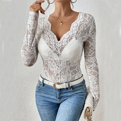 Womens Lace V-Neck Shirt