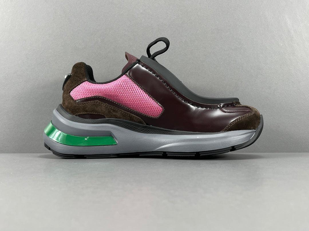 Prada Brushed Leather Bike Fabric Suede Garnet "Peony Pink"