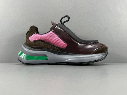 Prada Brushed Leather Bike Fabric Suede Garnet "Peony Pink"