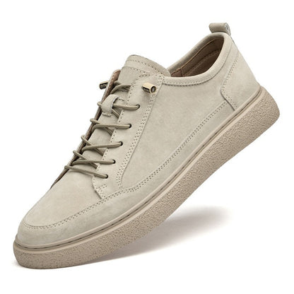 Mens Breathable Slip-On Leather Casual Shoes