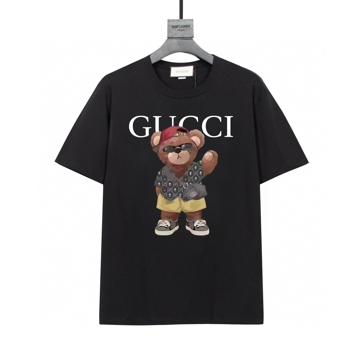 Gucci T-Shirt Black Crew Neck – Luxury Cotton Essential
