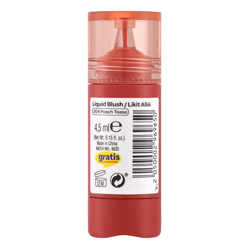 Beaulis Fun Tap Tap Cheeky Liquid Blush 204 Peach Tease