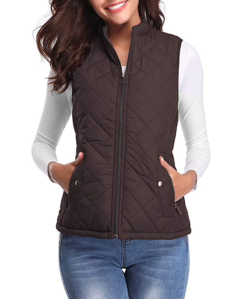 Quilted Stand Collar Cotton Vest
