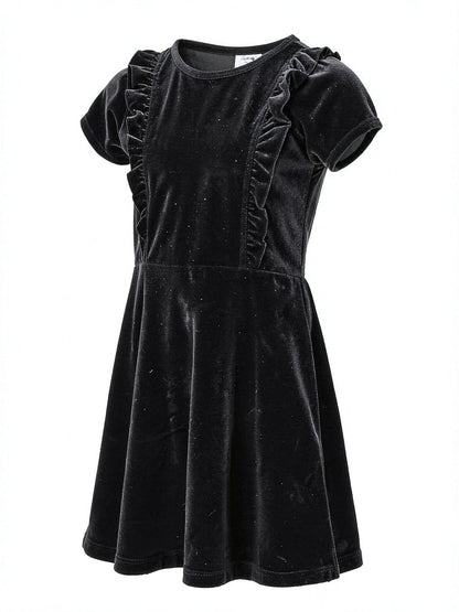 Epic Threads Little Girls Ruffled Velvet Dress, Size 6X