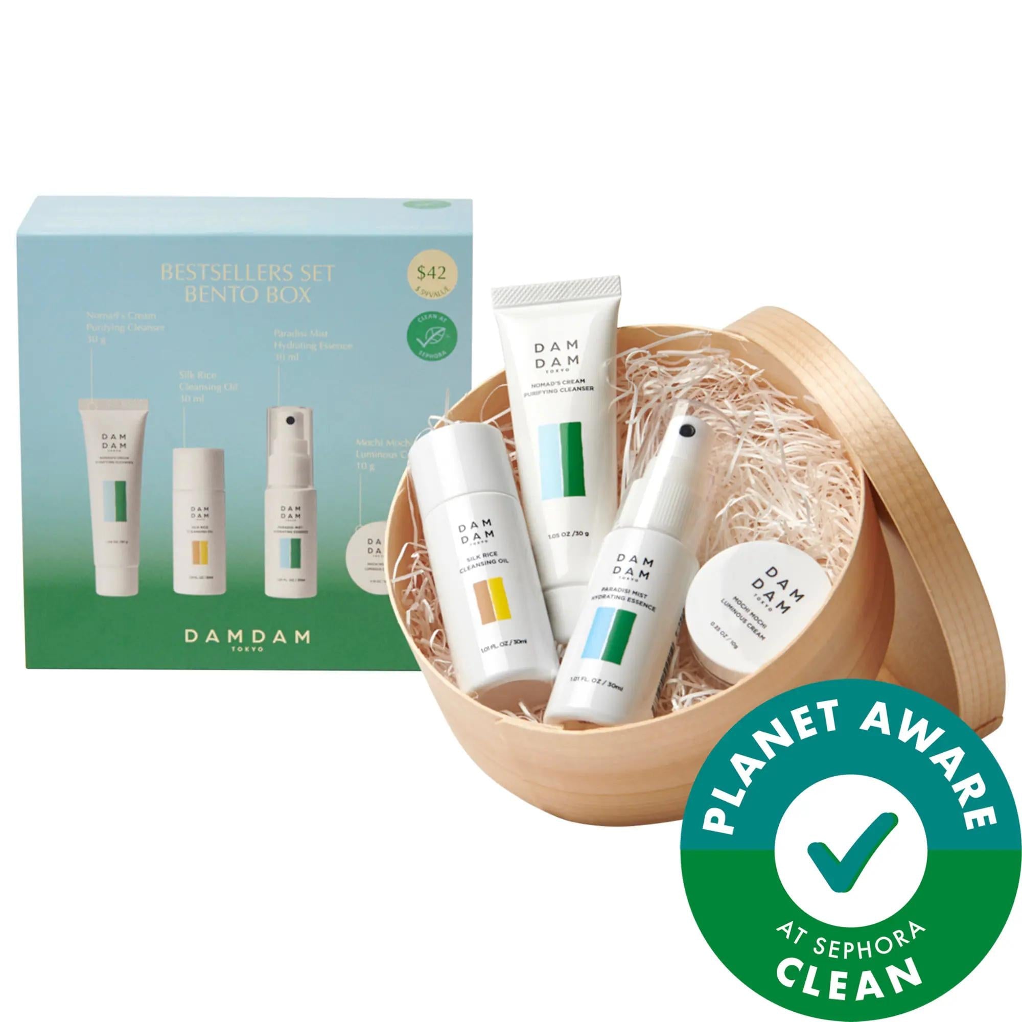 Cleansing &amp; Hydrating Bestseller Japanese Skincare Set - Vegan &amp; Cruelty-Free, Anti-Aging Skincare Routine in Bento Box