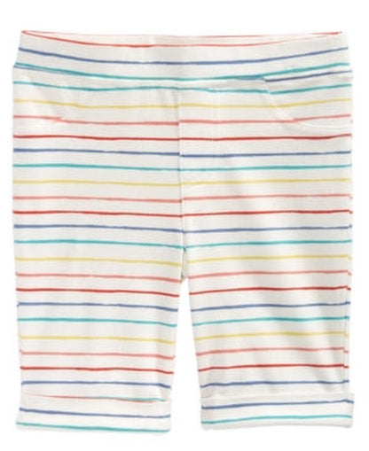 Epic Threads Toddler Girls Rainbow Striped Bermuda Shorts, Size 2T