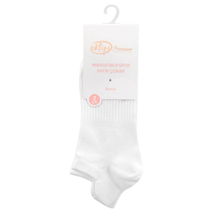 Eklips Premium Micro White Socks Breathable 2-Pack