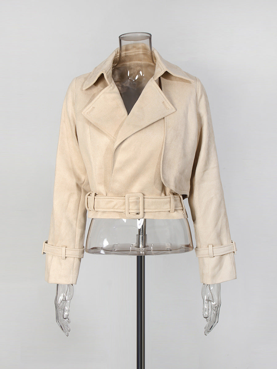 Retro Tie-Waist Women Jacket