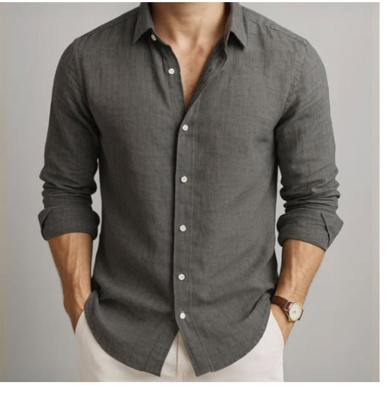 Mens Casual Long Sleeve Shirt