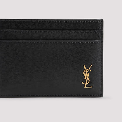 SAINT LAURENT Mini Leather Card Case