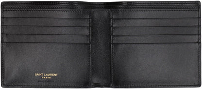 SAINT LAURENT Mini East/West Leather Wallet
