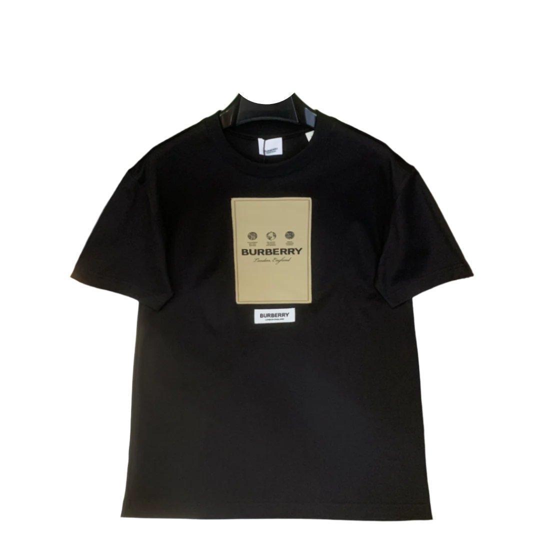 Burberry Black T-Shirt Without Collar