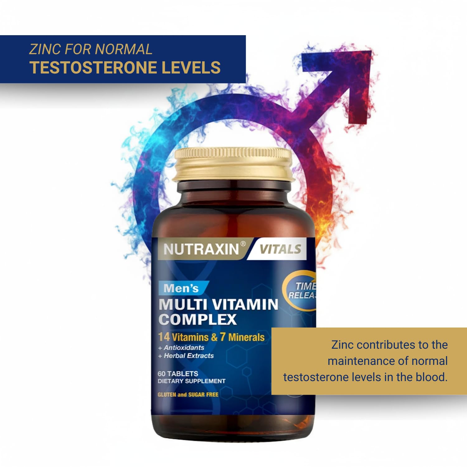 Nutraxin Multivitamin &amp; Mineral Complex for Men - 60 Tablets