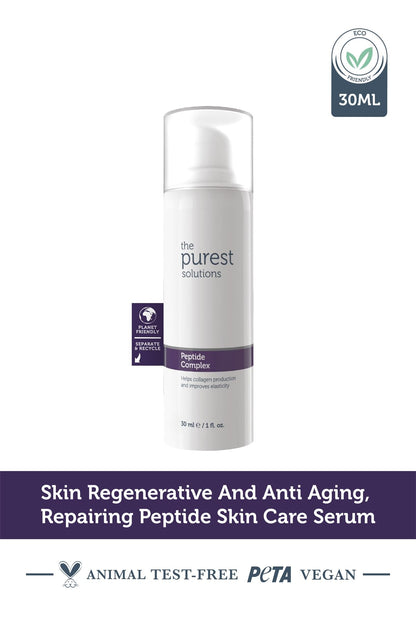 The Purest Solutions Peptide Complex Serum 30ml - Anti-Aging Skincare with Acetyl Hexapeptide-8 &amp; Sodium Hyaluronate