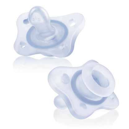 Chicco Orthodontic Pacifier for Newborns - Silicone, 0-2 Months, 2-Pack
