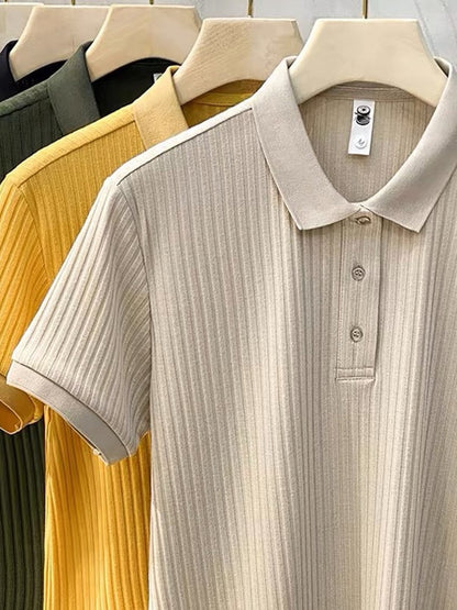 Mens Breathable Ice Silk Polo Shirt