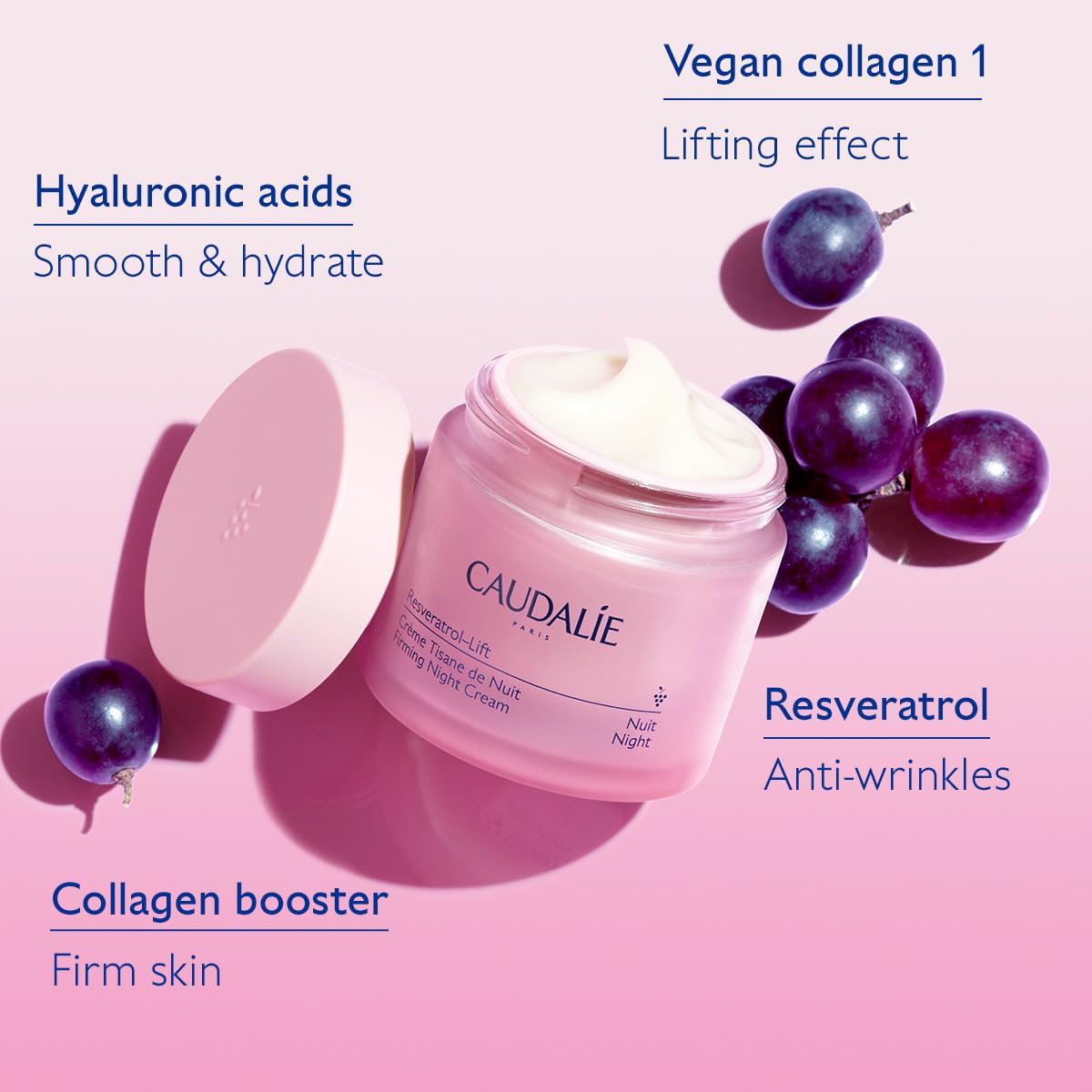Caudalie Resveratrol Lift Firming Night Cream - Anti-Aging, Firming &amp; Lifting Night Cream for Aging Skin