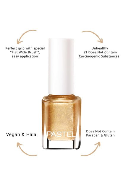 Pastel Vegan Nail Polish - Cruelty Free, Toxic-Free, Dense Covering - 13ml