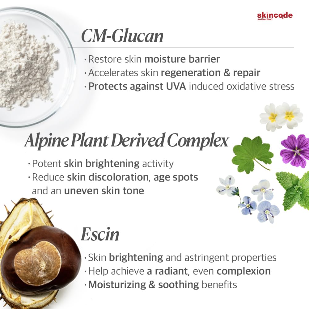 Skincode Brightening Eye Contour Cream - Anti-Aging Eye Care with Caffeine &amp; Natural Extracts