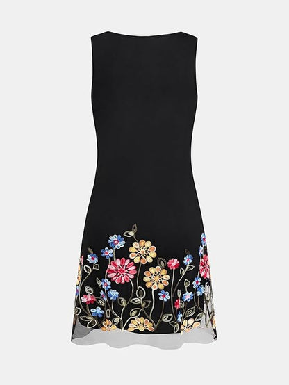 CUPSHE Women Floral Embroidered Summer Dress