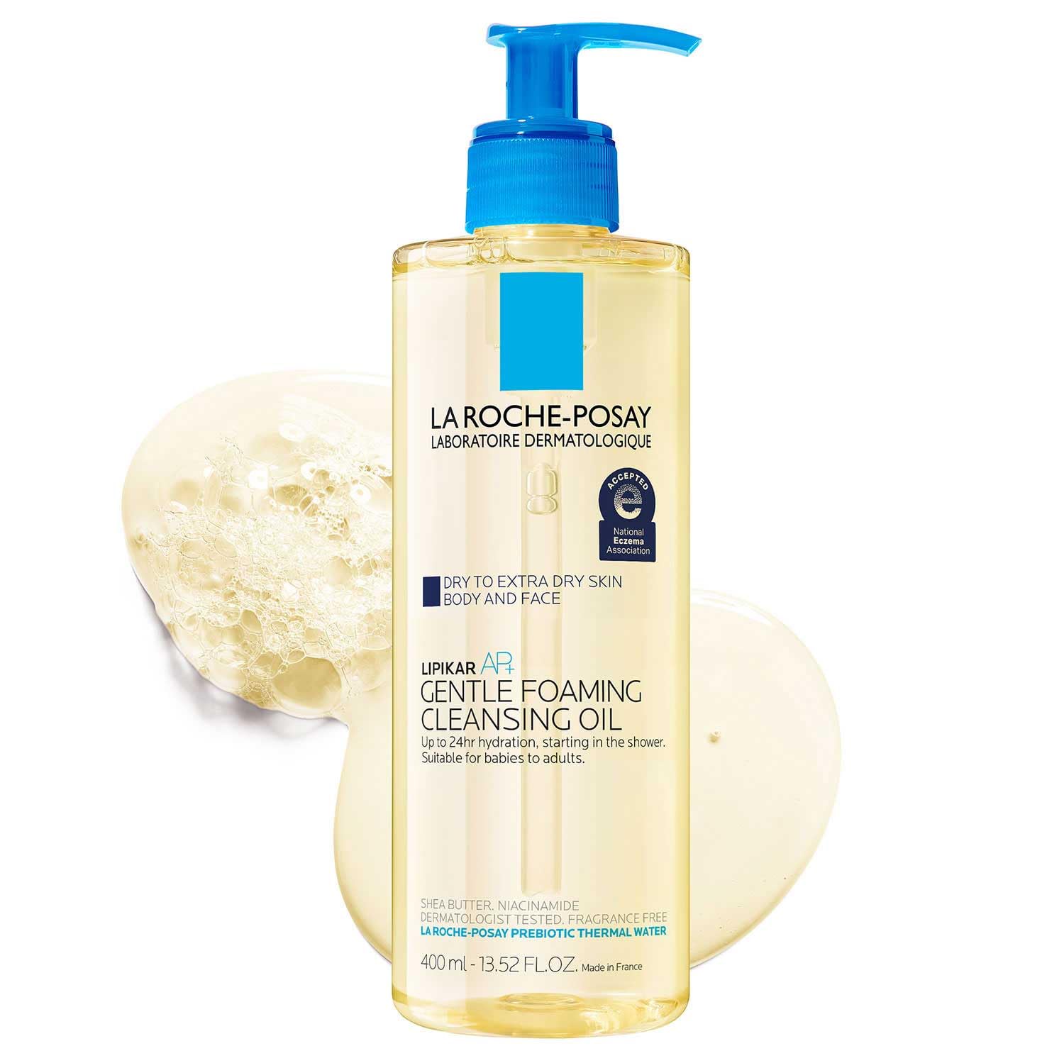 La Roche-Posay Lipikar AP+ Cleansing Oil for Sensitive Skin, Hypoallergenic &amp; Moisturizing, 13.53 fl oz