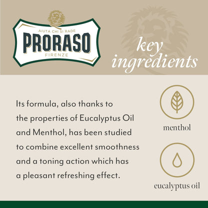 Proraso Shaving Cream - Menthol &amp; Eucalyptus | 5.2 oz