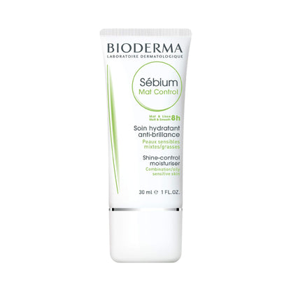 Bioderma Sebium Mat Control Matifying Face Cream - 8-Hour Shine Control, Non-Comedogenic &amp; Hypoallergenic Moisturizer