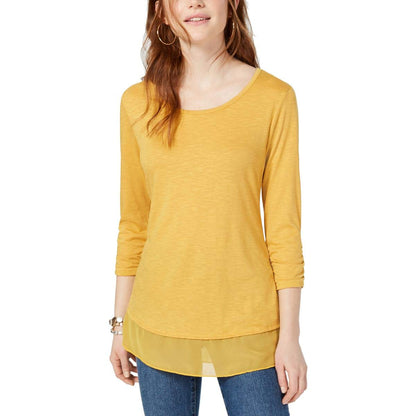 Style &amp; Co Chiffon-Hem Top, Size XXL
