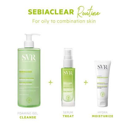 SVR Sebiaclear Serum 30ml - Non-Comedogenic Skincare for Oily Skin, Hypoallergenic Serum with Gluconolactone &amp; Salicylic Acid