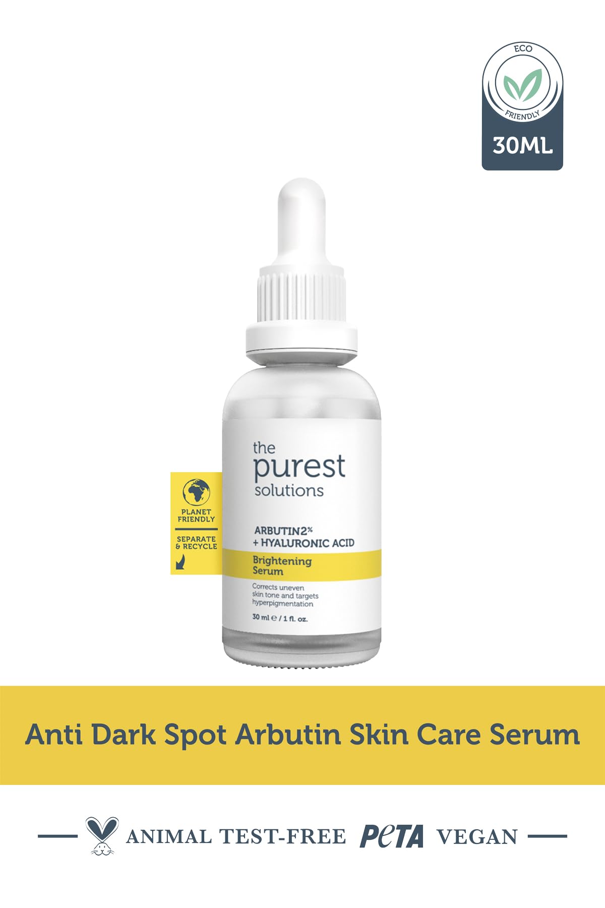 The Purest Solutions Brightening Serum - Arbutin &amp; Hyaluronic Acid | 30ml