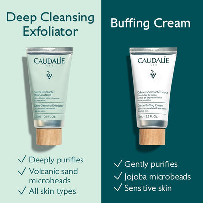 Caudalie Deep Cleansing Exfoliating Cream 75ml - Gentle Exfoliation for Sensitive Skin