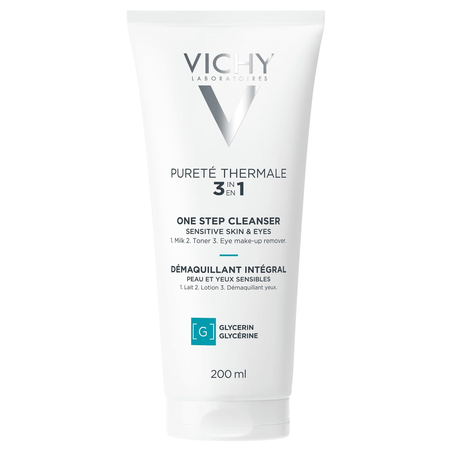 Vichy Demaquillant Integral 200ml - Gentle 3-in-1 Makeup Remover for Normal &amp; Dry Skin
