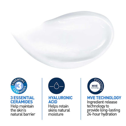 CeraVe Moisturizing Cream | Body and Face Moisturizer for Dry to Very Dry Skin | Body Cream with Hyaluronic Acid and Ceramides | Normal | Fragrance Free | 19 Oz | Packages May Vary