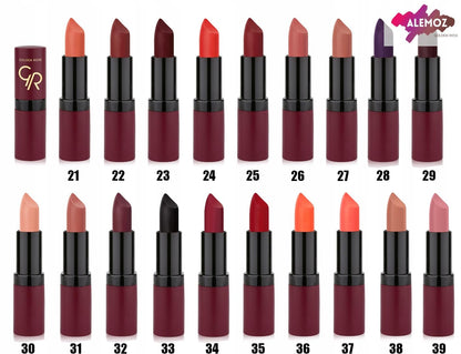 Golden Rose Velvet Matte Lipstick No:20 - Soft &amp; Long-Lasting | Premium