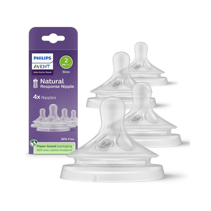 Philips Avent Natural Nipple 2 Holes - 1 Month+ | 2-Pack