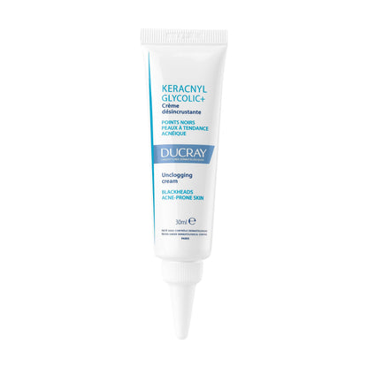 Ducray Keracnyl Glycolic+ Acne Treatment Cream - Anti-Acne, Blackhead Reduction, Glycolic Acid Skincare