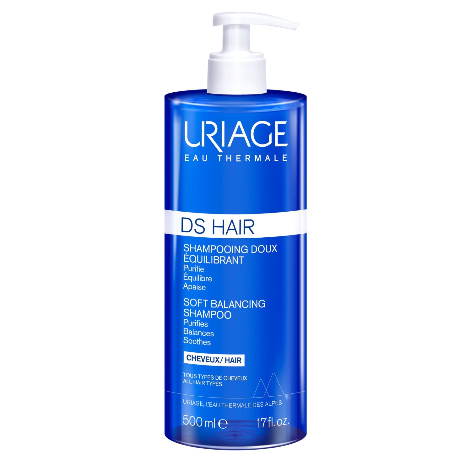 Uriage DS Hair Anti-Dandruff Shampoo 500ml - Gentle Daily Cleansing for All Hair Types