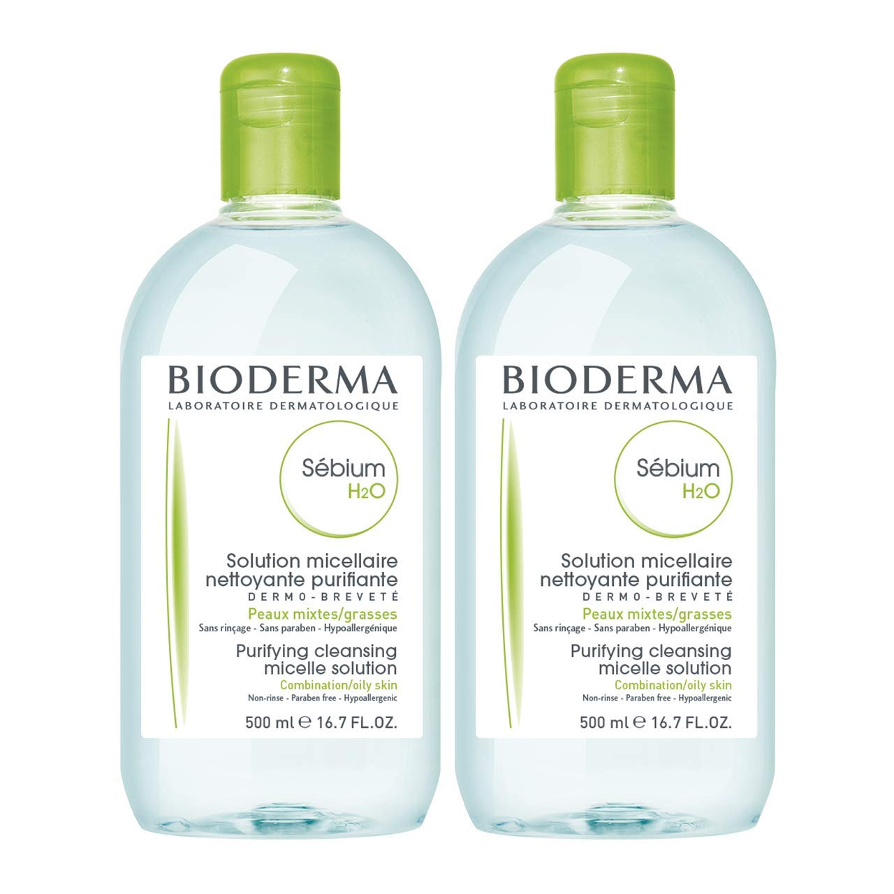 Bioderma Sebium Skincare Set for Oily Skin - Gentle Cleansing &amp; Non-Comedogenic - Sebium H2O &amp; Foaming Gel