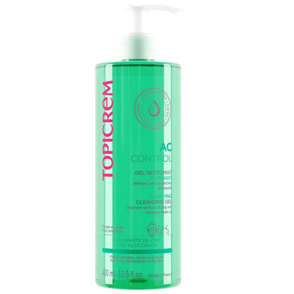 Topicrem Purifying Cleansing Gel for Oily &amp; Sensitive Skin - Gentle, Paraben-Free Facial Cleanser - 13.53 fl oz