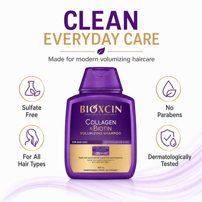 Bioxcin Collagen &amp; Biotin Shampoo - Volume Boost | 300ml