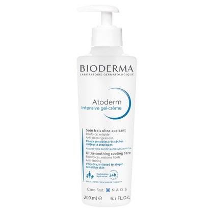 Bioderma Atoderm Intensive Gel Creme - Moisturizing Gel Cream for Dry Skin Relief, Gentle for Babies &amp; Adults