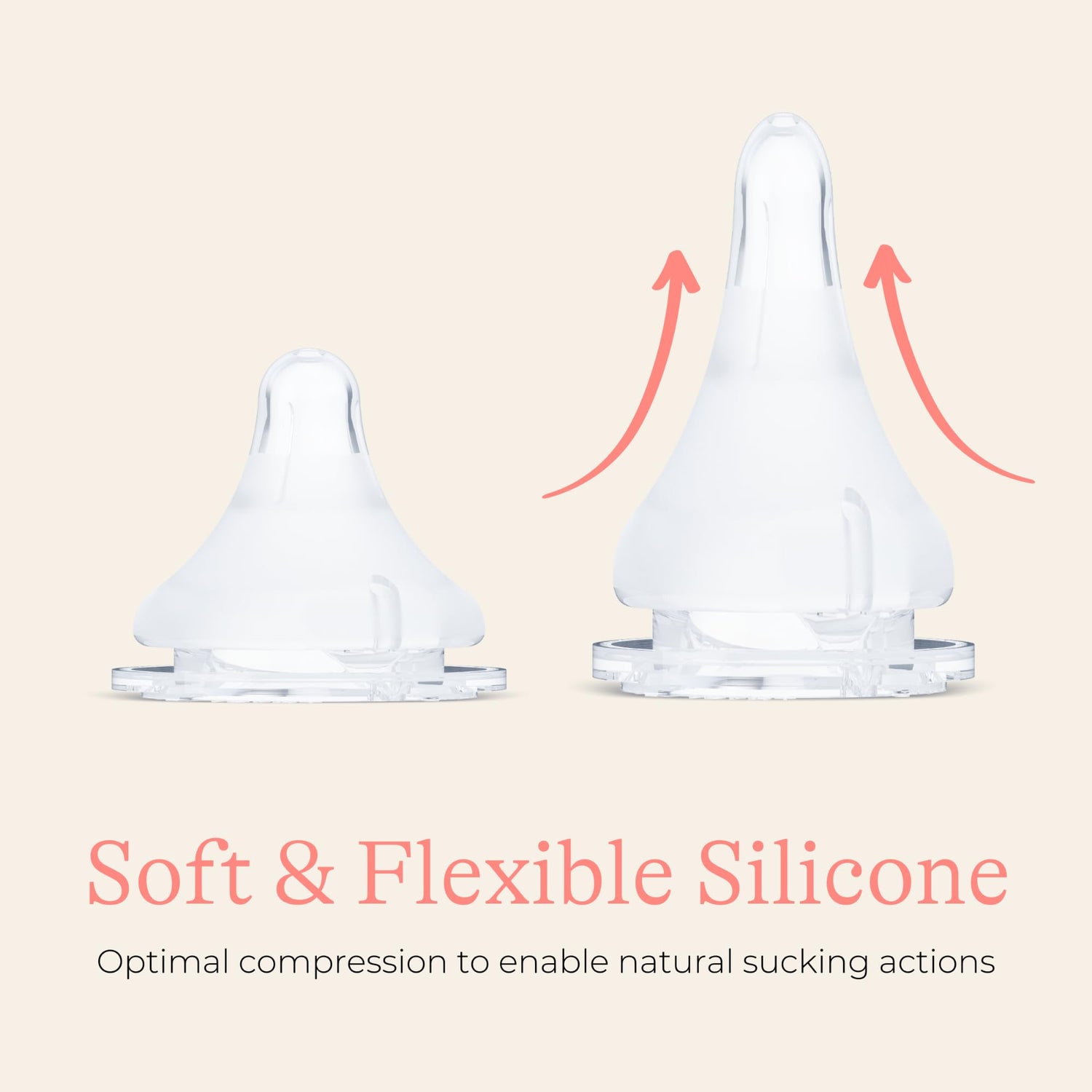 Lansinoh Natural Wave Baby Bottle Nipple Slow Flow 2 Pieces