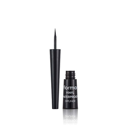 Flormar Vinyl Waterproof Black Liquid Eyeliner - High Pigment | 0.22 Fl Oz