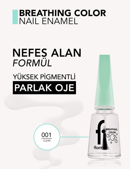 Flormar Breathing Color High-Pigment Breathable Nail Polish 11ml