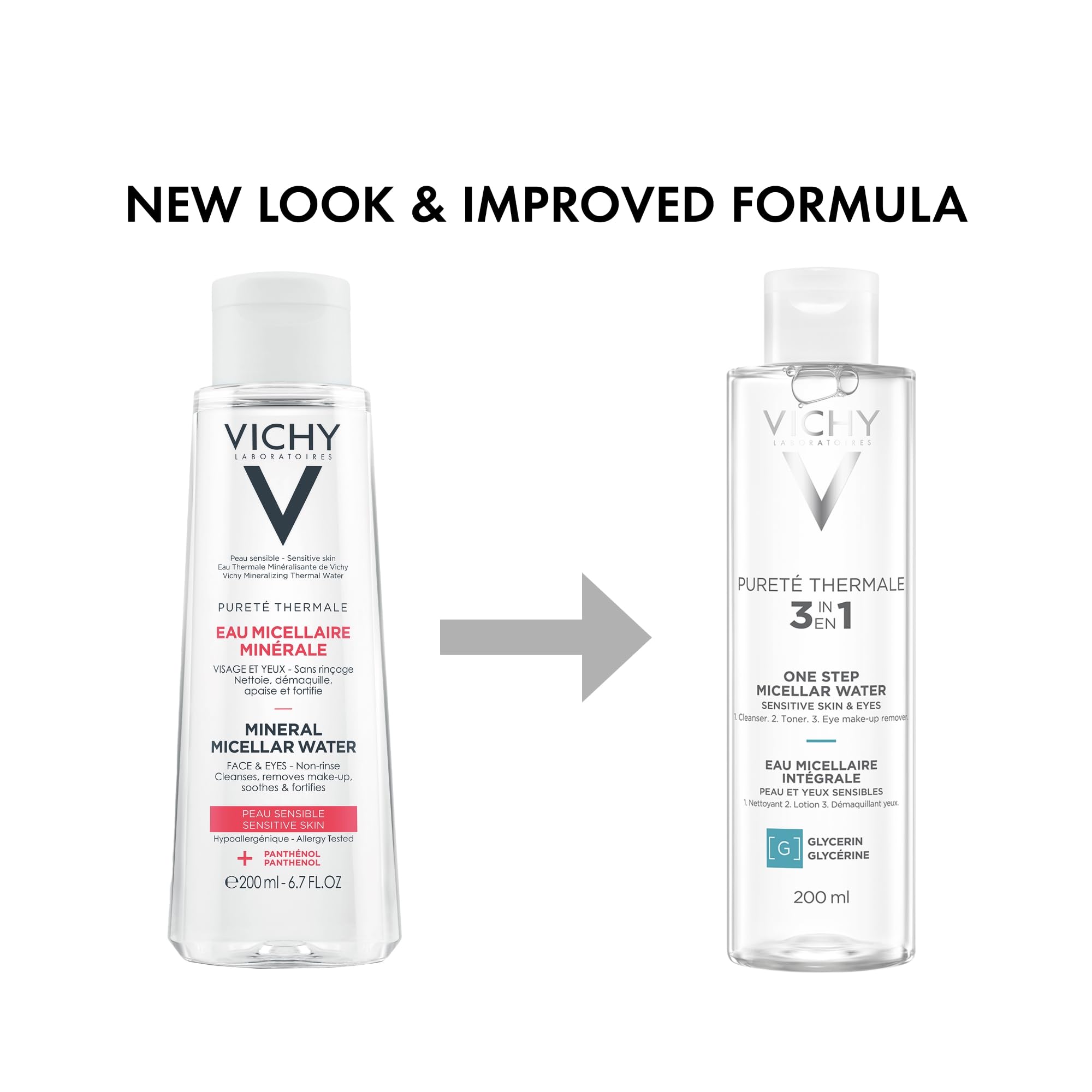Vichy Mineral Micellar Water - Gentle Makeup Remover &amp; Cleanser for Sensitive Skin