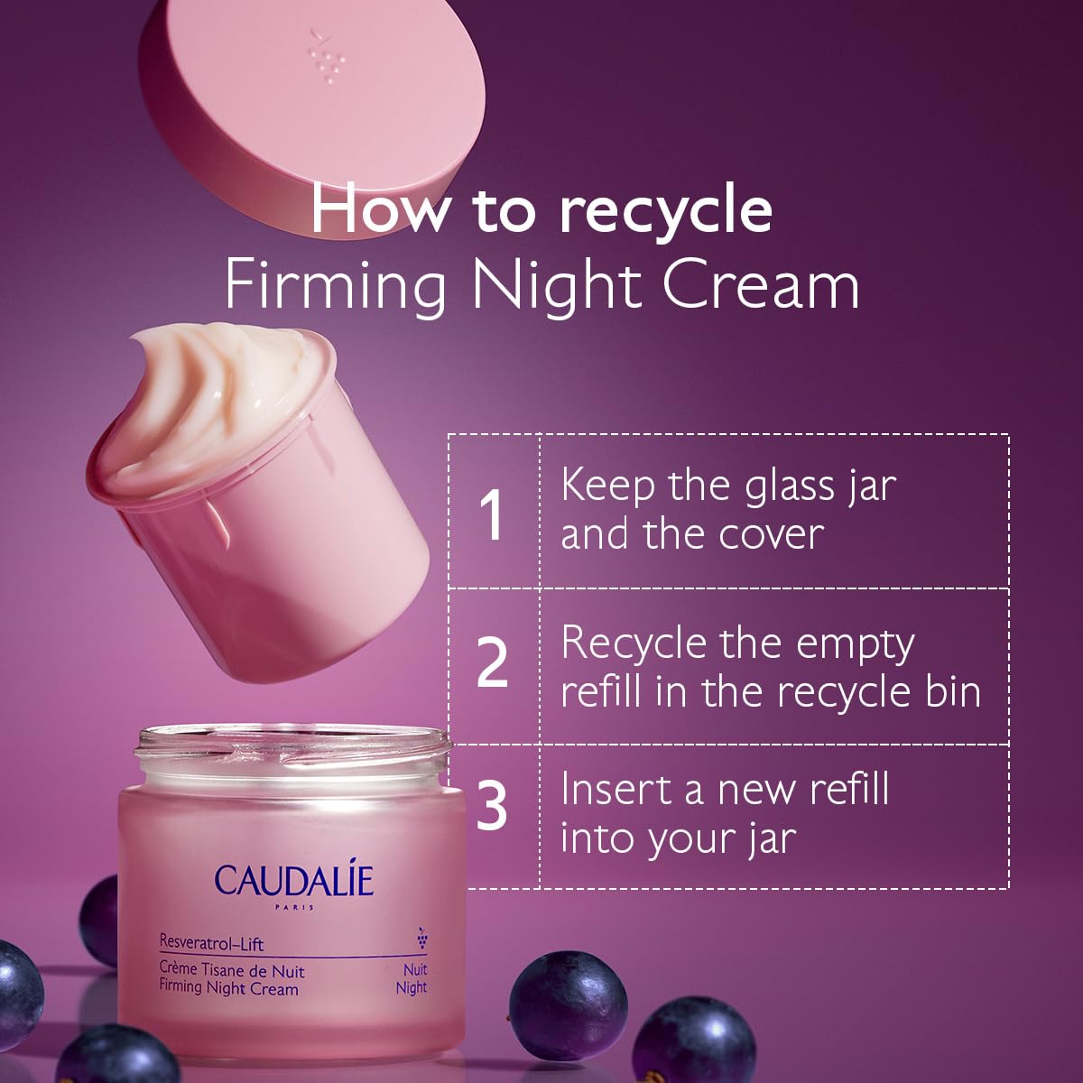 Caudalie Resveratrol Lift Firming Night Cream - Anti-Aging, Firming &amp; Lifting Night Cream for Aging Skin