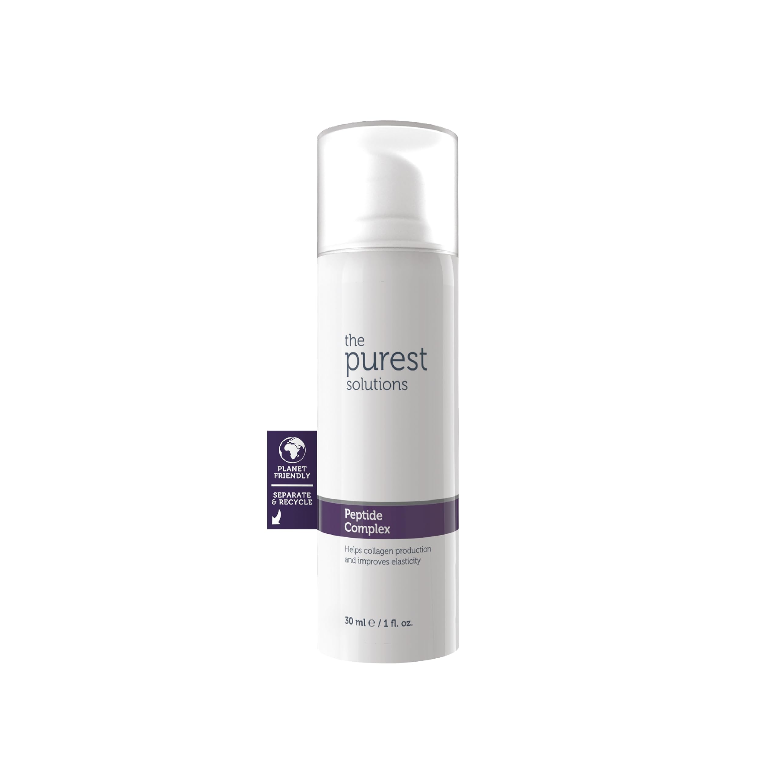 The Purest Solutions Peptide Complex Serum 30ml - Anti-Aging Skincare with Acetyl Hexapeptide-8 &amp; Sodium Hyaluronate