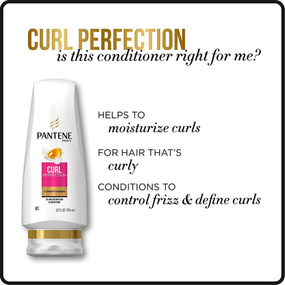 Pantene Frizz No More Curly Hair Conditioner 11 fl oz | Pro-V Miracles