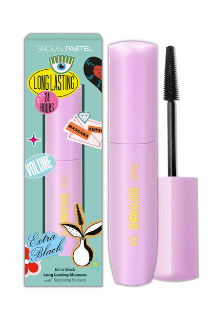 Pastel Show Your Look Long Lasting Extra Black Mascara 9ml - Waterproof, Volumizing Black Mascara with Calendula Extract