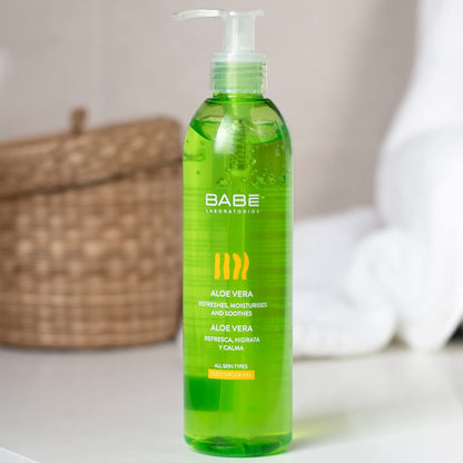 Babe Aloe Vera Gel for Sensitive Skin - Soothing Relief &amp; Moisturizing After Sun Care